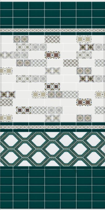 Декор STG\B617\16000 Клемансо орнамент 7,4*15 (1уп/40шт), шт