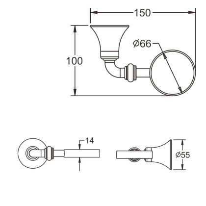 Стакан керамический с держателем, RG1212 Rose, Хром Стакан керамический с держателем, RG1212 Rose, Хром