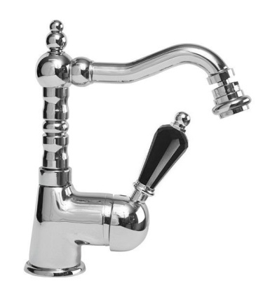 VINTAGE-BSM2-03/24-Sw Смеситель на биде однорычажный c донным клапаном, исполнение золото, ручка Swarovski