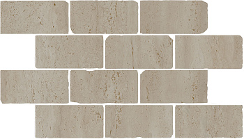 Бордюр Сан-Марко мозаичный бежевый матовый обрезной 46,5x26,5x0,9