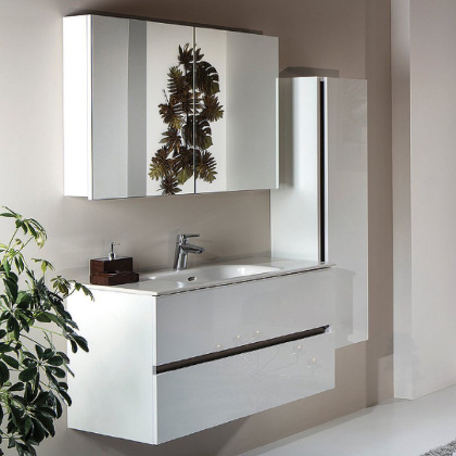 Тумба без раковины Vallessi 120*46cm WHITE 2 полки, 837-120-W Boheme