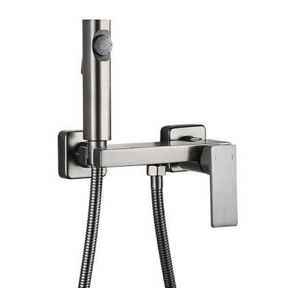 Гигиенический душ со смесителем Rose R1805T-1, пепельный
