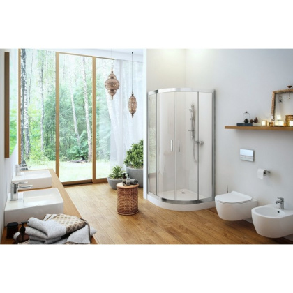 Душевое ограждение EXCELLENT Серия 201 90х90 полукруг (хром) Душевое ограждение EXCELLENT Серия 201 90х90 полукруг (хром)