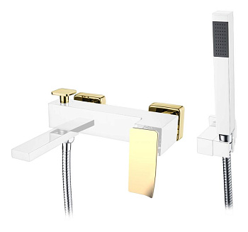 Смеситель для ванны QChromeGold.2_Комплект Смеситель для ванны QChromeGold.2_Комплект