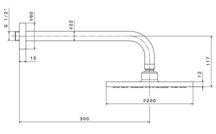Душевая лейка PIANO "тропический дождь" с кронштейном, хром глянец Душевая лейка PIANO "тропический дождь" с кронштейном, хром глянец