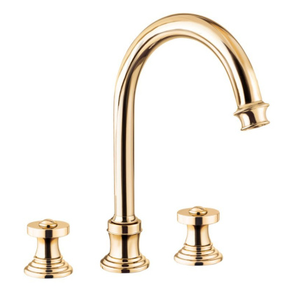 APHRODITE-BLS2-A-02-O Смеситель для раковины на три отверстия, высокий, с донным клапаном Исполнение: Бронза, Ручки: Металл  APHRODITE-BLS2-A-02-O Смеситель для раковины на три отверстия, высокий, с донным клапаном Исполнение: Бронза, Ручки: Металл