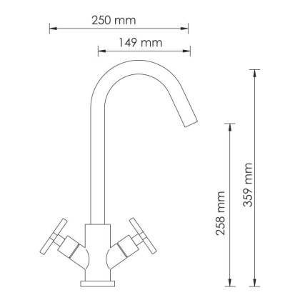 Weser 7847 Смеситель для кухни Wasserkraft