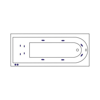 Ванна ACTIMA Aurum 150x70 "HYDRO+" (хром)