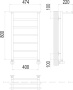 Полотенцесушитель Terminus Контур с/п П7 400х800
