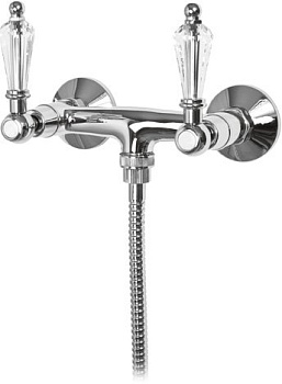 DIAMOND-DS-03/24-Sw-N Смеситель для душа Исполнение: Золото 24 карат, Ручки: Swarovski Nero 