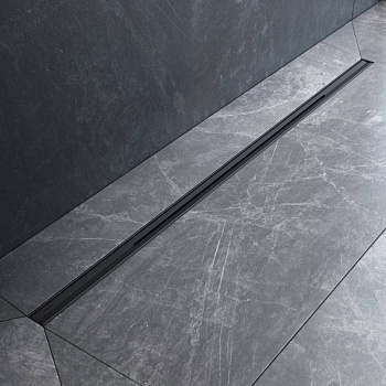 W01SC-S11-100-05BM MasterFlow Трап для душа линейный универс затвор Slim line 100см цвет черн мат
