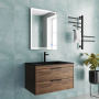 База под раковину Chiara 2D 800 подвесная, 2 выкатных ящика soft-close, С.Oak