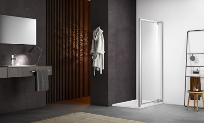 AQ ARI PI 09020CH Душевая дверь, распашная 900x2000 профиль хром, стекло прозрачное