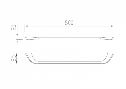 Полотенцедержатель ABBER Nord AA1552B черный матовый
