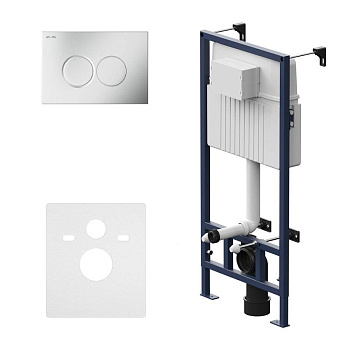 I012707.0131 ProC Инсталляция для подвесного унитаза с клавишей ProC L пластик, Хром матовый