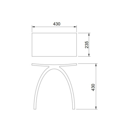 Стульчик для ванной прозрачный ABBER Kristall AT1739Onyx черный