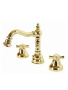 LORD-BLS2-03/24 Смеситель для раковины на три отверстия с донным клапаном золото, ручки золото