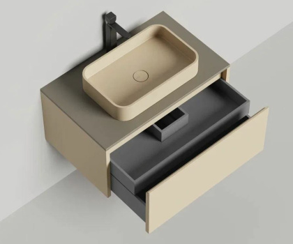 Подвесная тумба Domino 800, эмаль, гладкий фасад