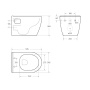 LOTO Унитаз подвесной с сиденьем дюропласт soft close BB070CHR/SC