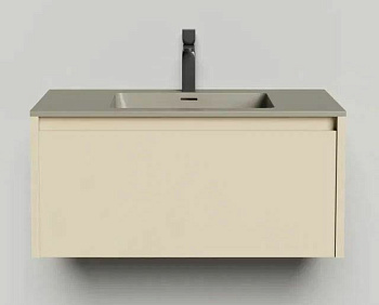 Подвесная тумба Domino 800, эмаль, под встраиваемую раковину, гладкий фасад