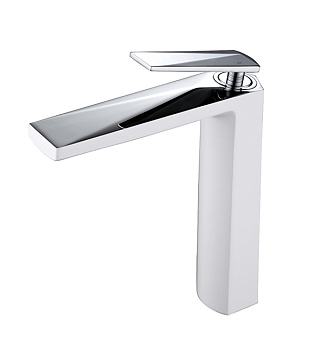 Смеситель для умывальника высокий VENTURO белый + хром Смеситель для умывальника высокий VENTURO белый + хром