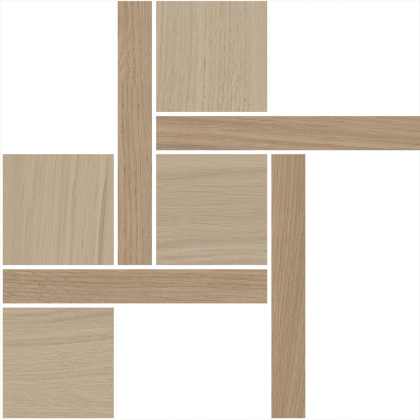 Декор Альберони 1 мозаичный бежевый матовый обрезной 27,5x27,5x0,9