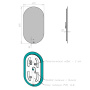 Зеркало Lemark OLSA 45х80см овальное с интерьерной подсветкой