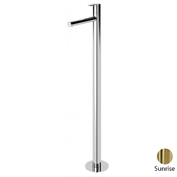 LEAF-TVP-L-PR Смеситель для раковины напольный, однорычажный без донного клапана, исполнение Sunrise PVD LEAF-TVP-L-PR Смеситель для раковины напольный, однорычажный без донного клапана, исполнение Sunrise PVD