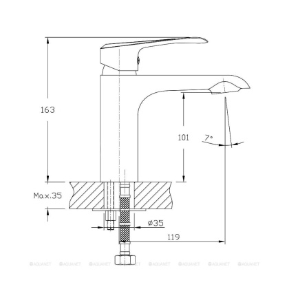 Смеситель для раковины Agger Glorious A1202100 Смеситель для раковины Agger Glorious A1202100