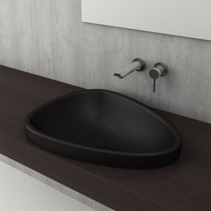 Раковина Etna 580*440, H218 без перелива, вкл.впуск с керам,верхом,мат. черная,1112-004-0125, шт