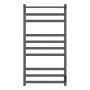 Полотенцесушитель электрический Point Меркурий PN83850PGR П9 500x1000 с полкой, диммер справа, графит премиум