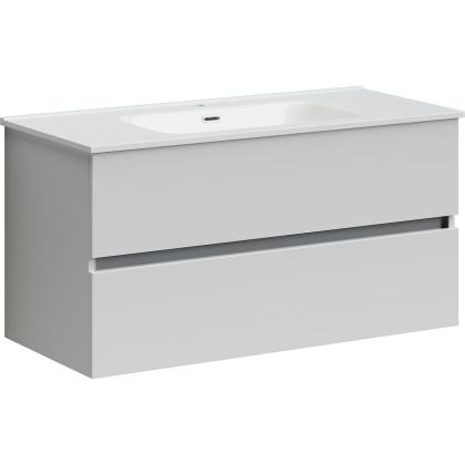 Тумба подвесная SANCOS Urban 990х450х550, c двумя ящиками оснащенными доводчиками, белый глянец , арт. UR100W