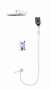 DUE Душевой комплект встраиваемый с изливом (смеситель встраиваемый, верхний душ, ручной душ со шлангом, штуцер с держателем), хром DUE-VDSET-CRM DUE Душевой комплект встраиваемый с изливом (смеситель встраиваемый, верхний душ, ручной душ со шлангом, штуцер с держателем), хром DUE-VDSET-CRM