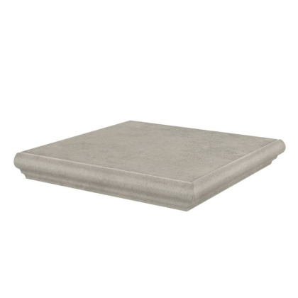 Ступень угловая Хадду серый светлый матовый 34x34x0,8