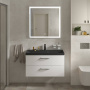 Тумба с раковиной подвесная  BelBagno AURORA 90 Rovere Tabacco, раковина белая Тумба с раковиной подвесная  BelBagno AURORA 90 Rovere Tabacco, раковина белая