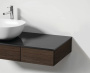 Модуль 90 см под раковину с выдвижным ящиком, левосторонний, темный вяз