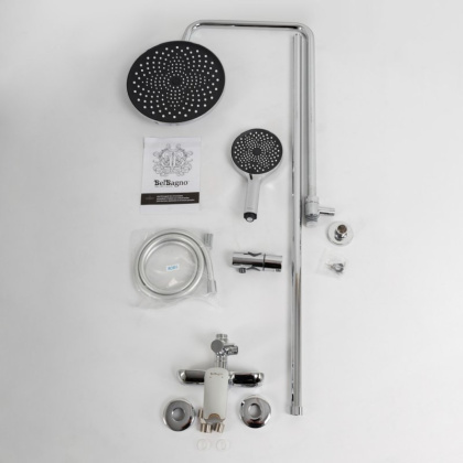 MARINO Душевая стойка со смесителем, хром MARINO-DOCM-CRM MARINO Душевая стойка со смесителем, хром MARINO-DOCM-CRM