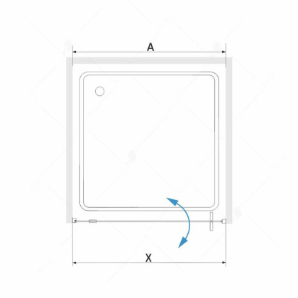 Душевая дверь RGW Stilvoll SV-02B 90 06320209-14 профиль Черный стекло прозрачное