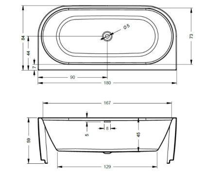 Акриловая ванна Riho Desire B2wvelvet 180 Акриловая ванна Riho Desire B2wvelvet 180