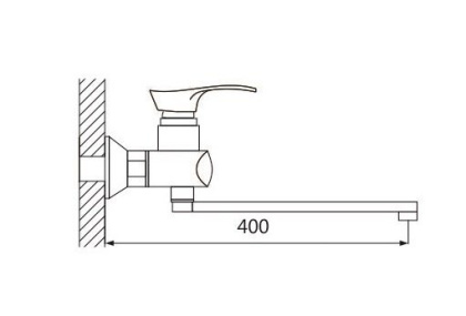 Смеситель для ванны латунь, хром S5272