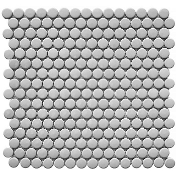 Керамическая мозаика, Penny Round Grey Glossy, Shapes Керамическая мозаика, Penny Round Grey Glossy, Shapes