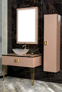 Столешница стекло 100см прямая Пыльная Роза Столешница стекло 100см прямая Пыльная Роза