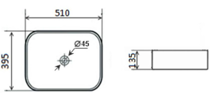 Раковина накладная TIMO Soli TK-305 белая Раковина накладная TIMO Soli TK-305 белая