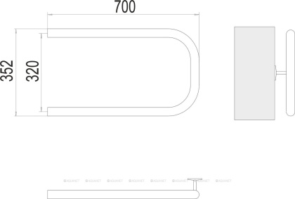 Полотенцесушитель Terminus П-образный 1" 320х700 Полотенцесушитель Terminus П-образный 1" 320х700