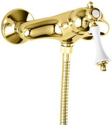 MARGOT-DM-BIO Смеситель для душа Исполнение: Белый матовый/Хром, Ручки: Белый матовый/Хром 