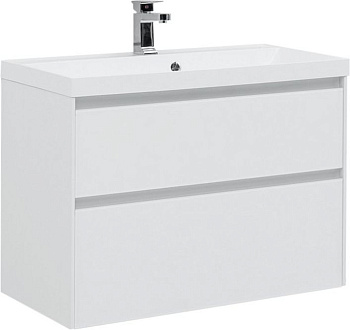 Тумба под раковину Aquanet Гласс 90 белый Тумба под раковину Aquanet Гласс 90 белый
