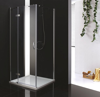 BERGAMO-W-A-1-90-P-Cr-L Душевая дверь Условные размеры, мм: 900*900*1950 Габариты с диапазоном регулировок, мм:(880-900)x(880-900)x1950 Ширина входа, мм:550 