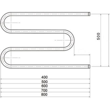 Полотенцесушитель М1" 50*40 с креплениями Полотенцесушитель М1" 50*40 с креплениями