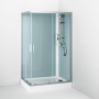 W90C-404-12080MT Gem кабина душевая 120x80, прямоугольная, профиль матовый Хром, стекло прозрачное
