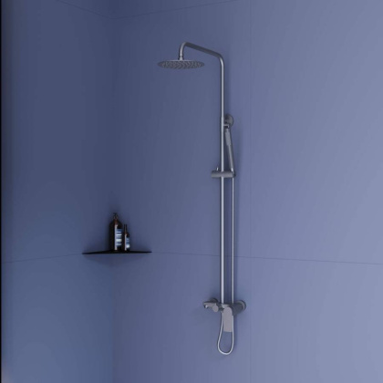 Душевая стойка RGW SP-27-Gr Серый Головной душ/Смеситель (Ручной душ.Шланг 1,5 м.) Душевая стойка RGW SP-27-Gr Серый Головной душ/Смеситель (Ручной душ.Шланг 1,5 м.)